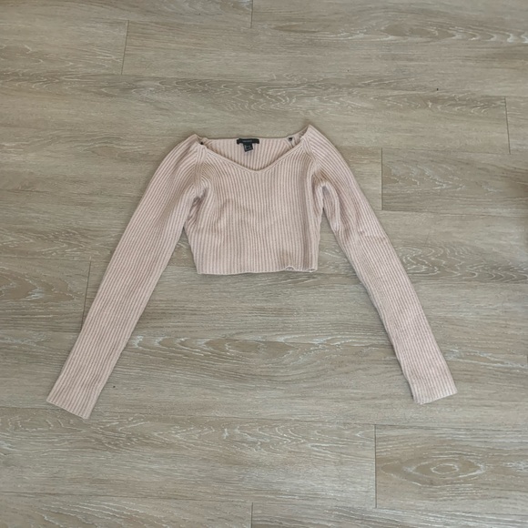 Forever 21 Tops - Forever 21 Ribbed Knit Crop Top in Soft Pink Size S